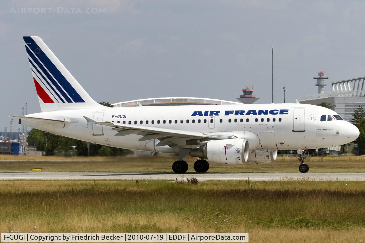 F-GUGI, 2004 Airbus A318-111 C/N 2350, departing via RW18W