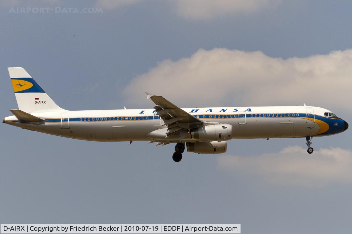 D-AIRX, 1998 Airbus A321-131 C/N 0887, Lufthansa Retro short final RW07R
