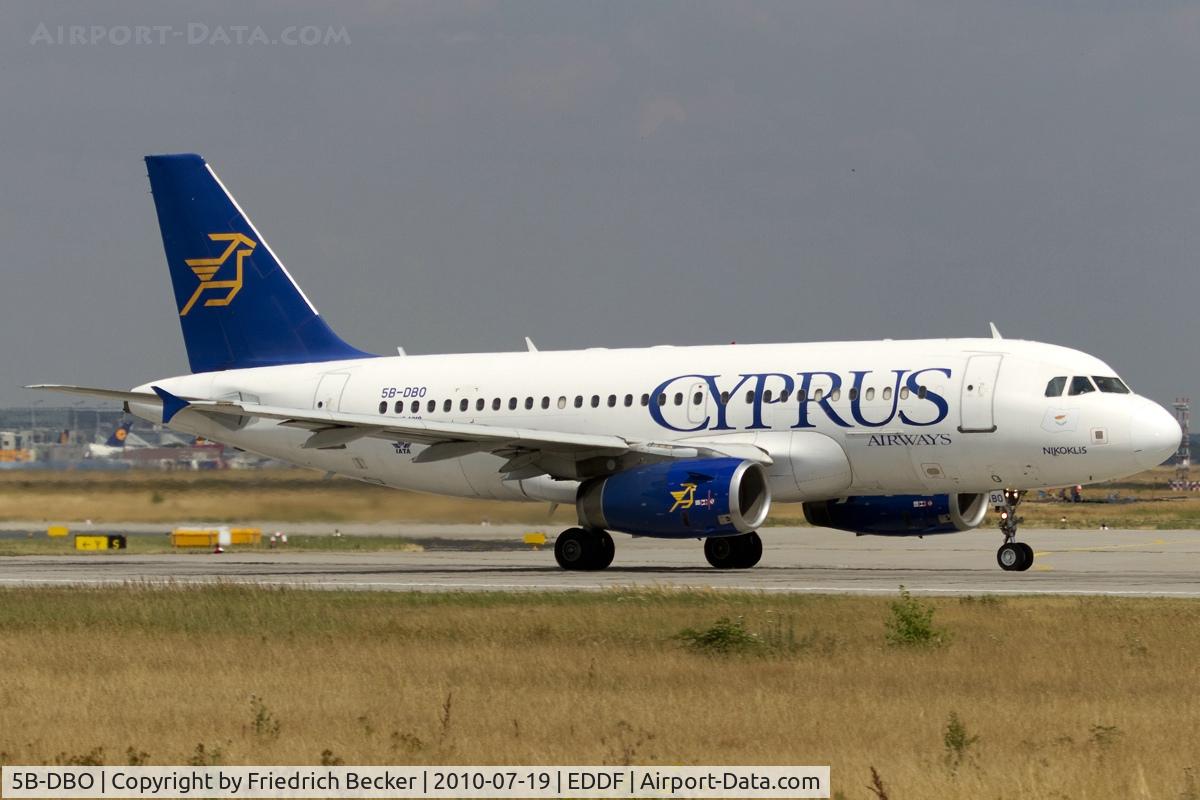5B-DBO, 2002 Airbus A319-132 C/N 1729, departing via RW18W