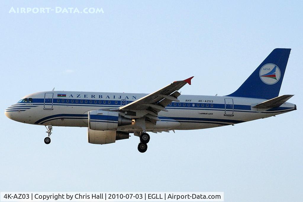 4K-AZ03, 2005 Airbus A319-111 C/N 2516, Azerbaijan Airlines