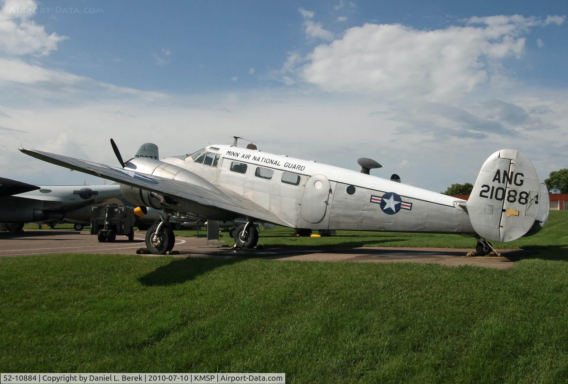 52-10884, 1952 Beech C-45H Expeditor C/N AF-814, Classic twin Beech on display at the Minnesota Air Guard Museum.