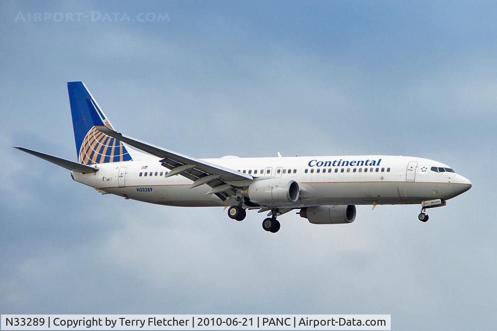 N33289, 2004 Boeing 737-824 C/N 31607, 2004 Boeing 737-824, c/n: 31607 of Continental at Anchorage