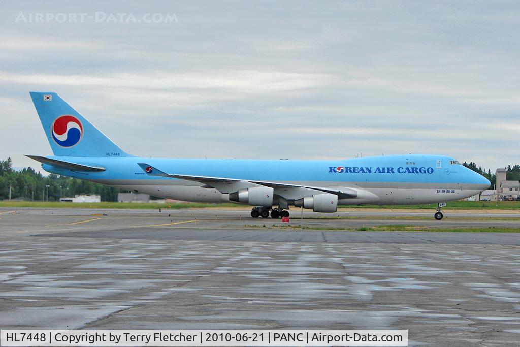 HL7448, 2000 Boeing 747-4B5F C/N 26416, Korean Cargo Boeing 747-4B5F (SCD), c/n: 26416 at Anchorage