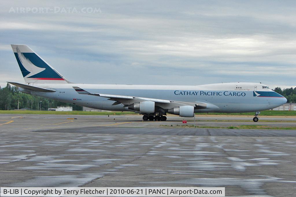 B-LIB, 2008 Boeing 747-467ERF C/N 36867, Cathay Cargo 2008 Boeing 747-467ERF, c/n: 36867 at Anchorage