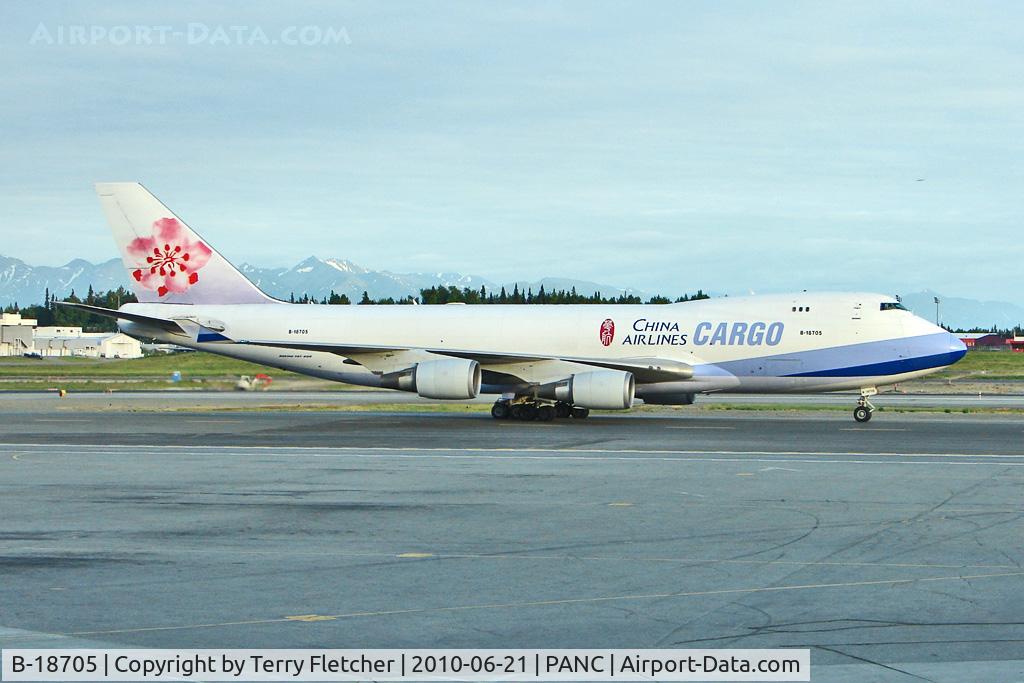 B-18705, 2001 Boeing 747-409F/SCD C/N 30762, China Airlines Cargo Boeing 747-409F (SCD), c/n: 30762 at Anchorage
