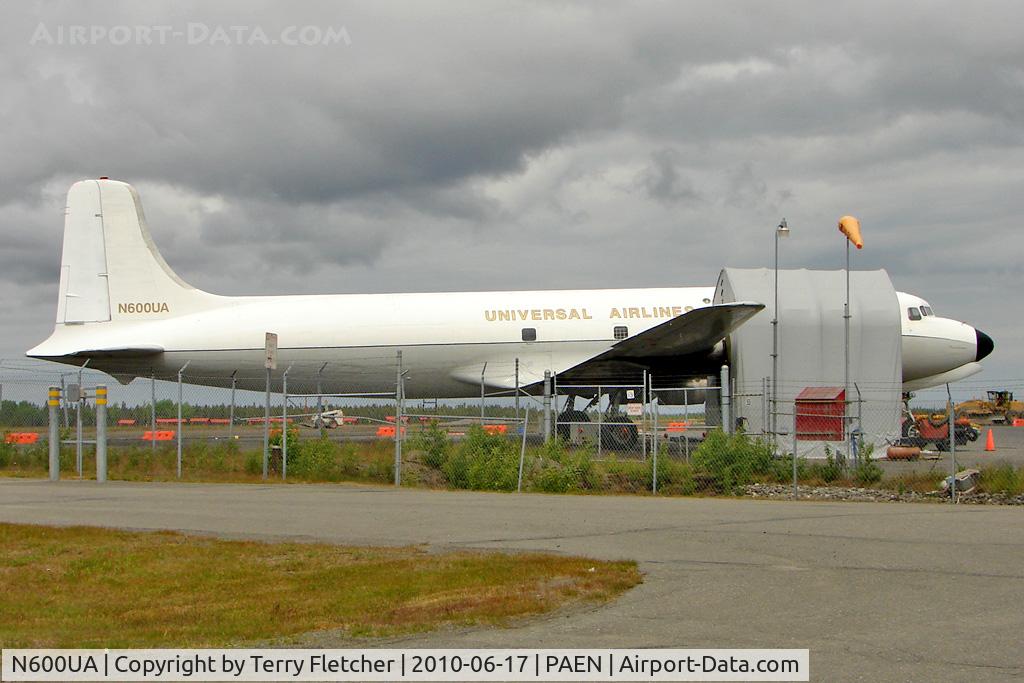 N600UA, 1956 Douglas DC-6BF C/N 44894, Universal Airlines 1956 Douglas DC-6B, c/n: 44894 at Kenai
