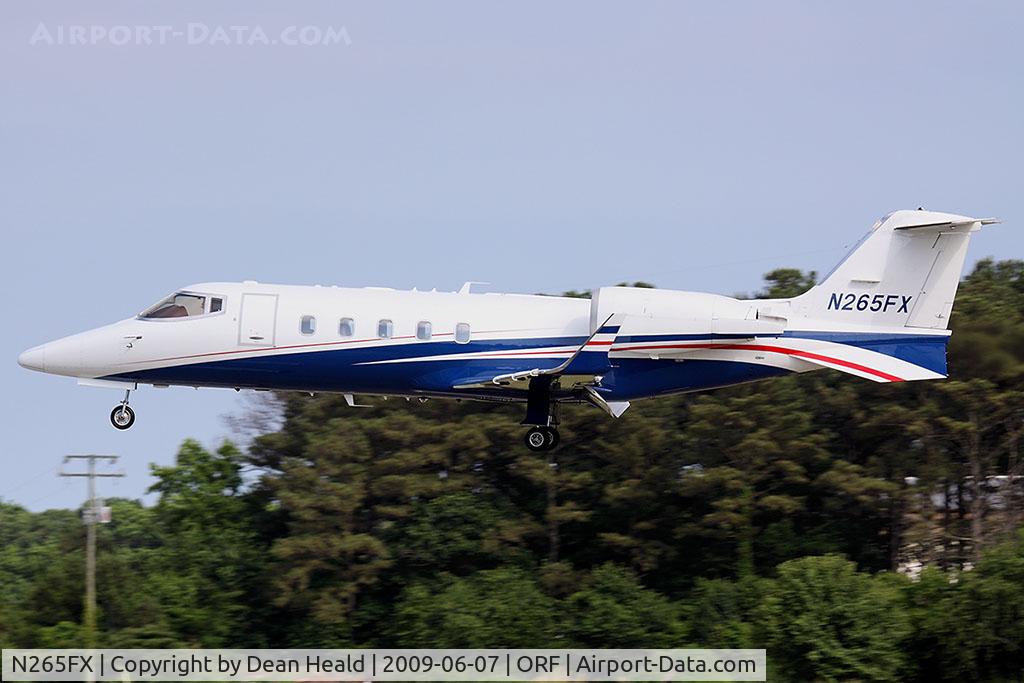 N265FX, 2008 Learjet Inc 60 C/N 345, Bombardier Flexjet's 2008 Bombardier Learjet 60 N265FX on short final to RWY 5.