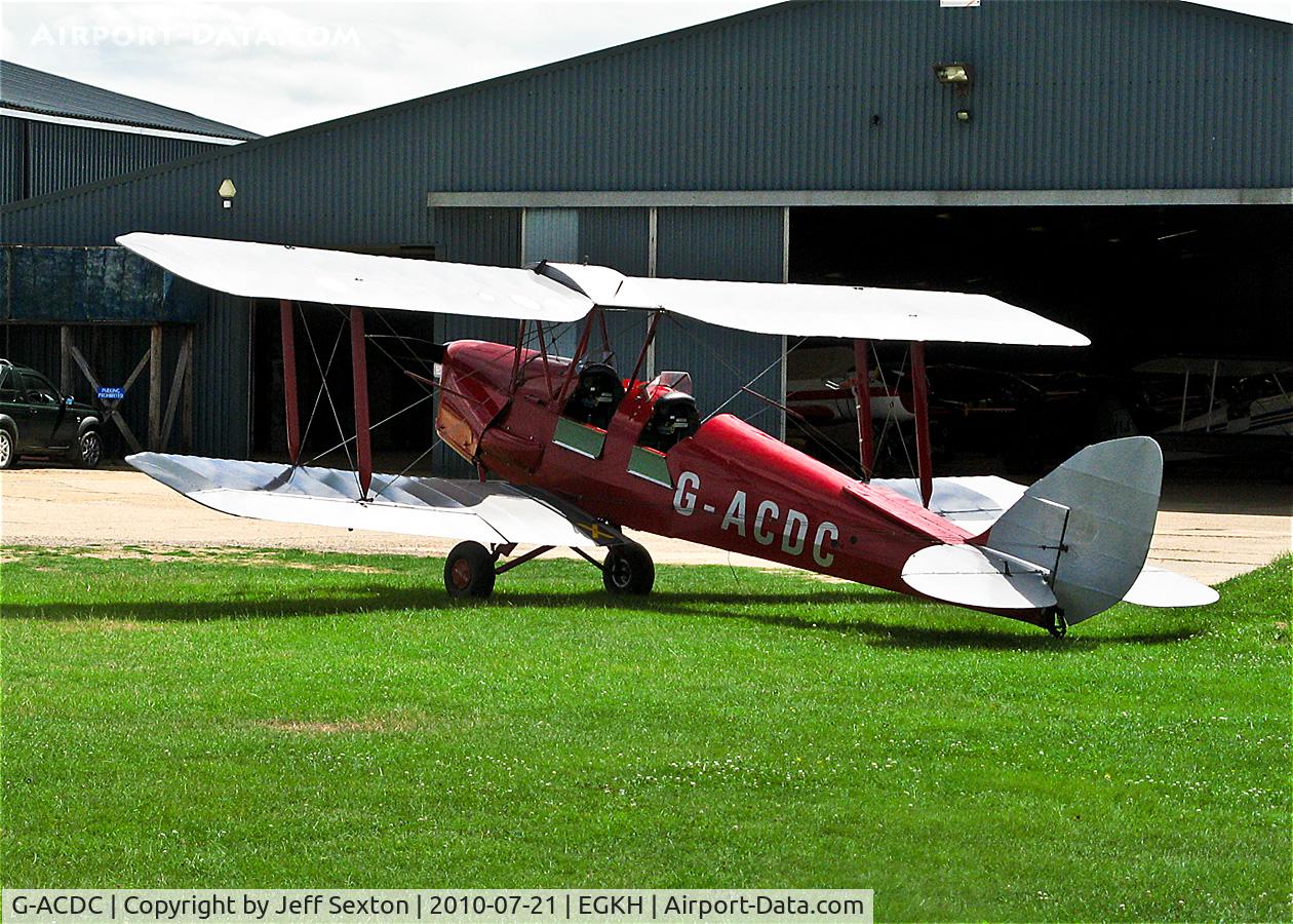 G-ACDC, 1933 De Havilland DH-82A Tiger Moth II C/N 3177, Parked at Headcorn