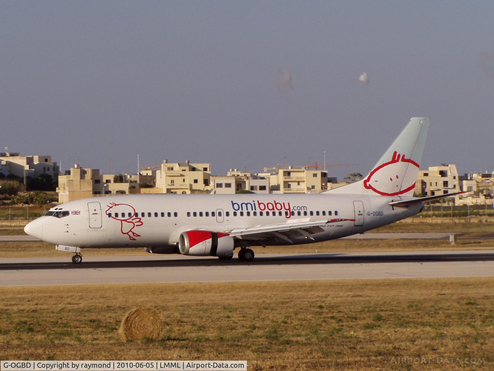 G-OGBD, 1995 Boeing 737-3L9 C/N 27833, B737 G-OGBD of BMIBaby seen while operating a weekly flight in the summer season....