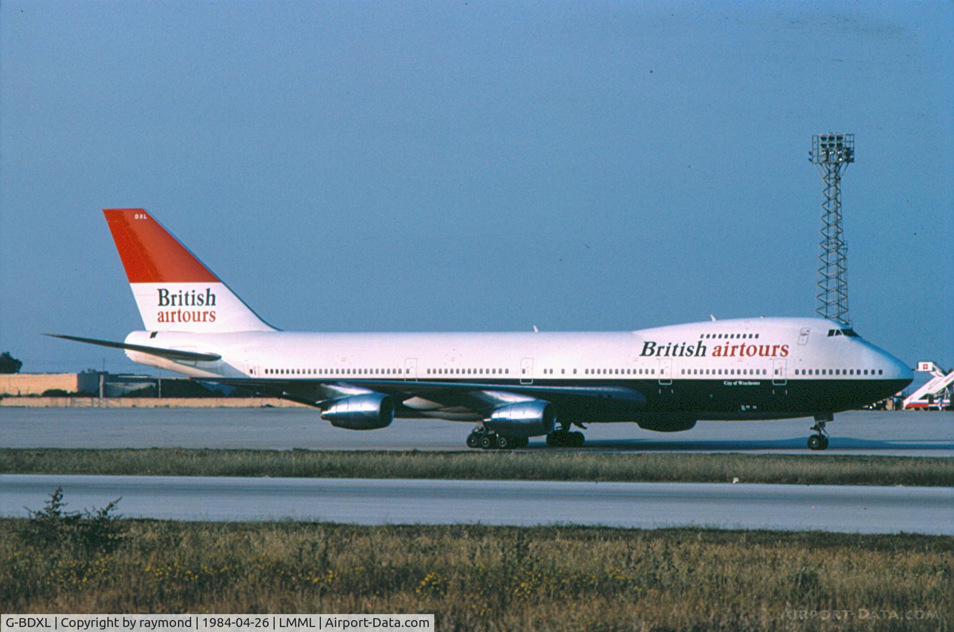 G-BDXL, 1981 Boeing 747-236B C/N 22305, British Airtours B747 G-BDXL on 26-4-84.