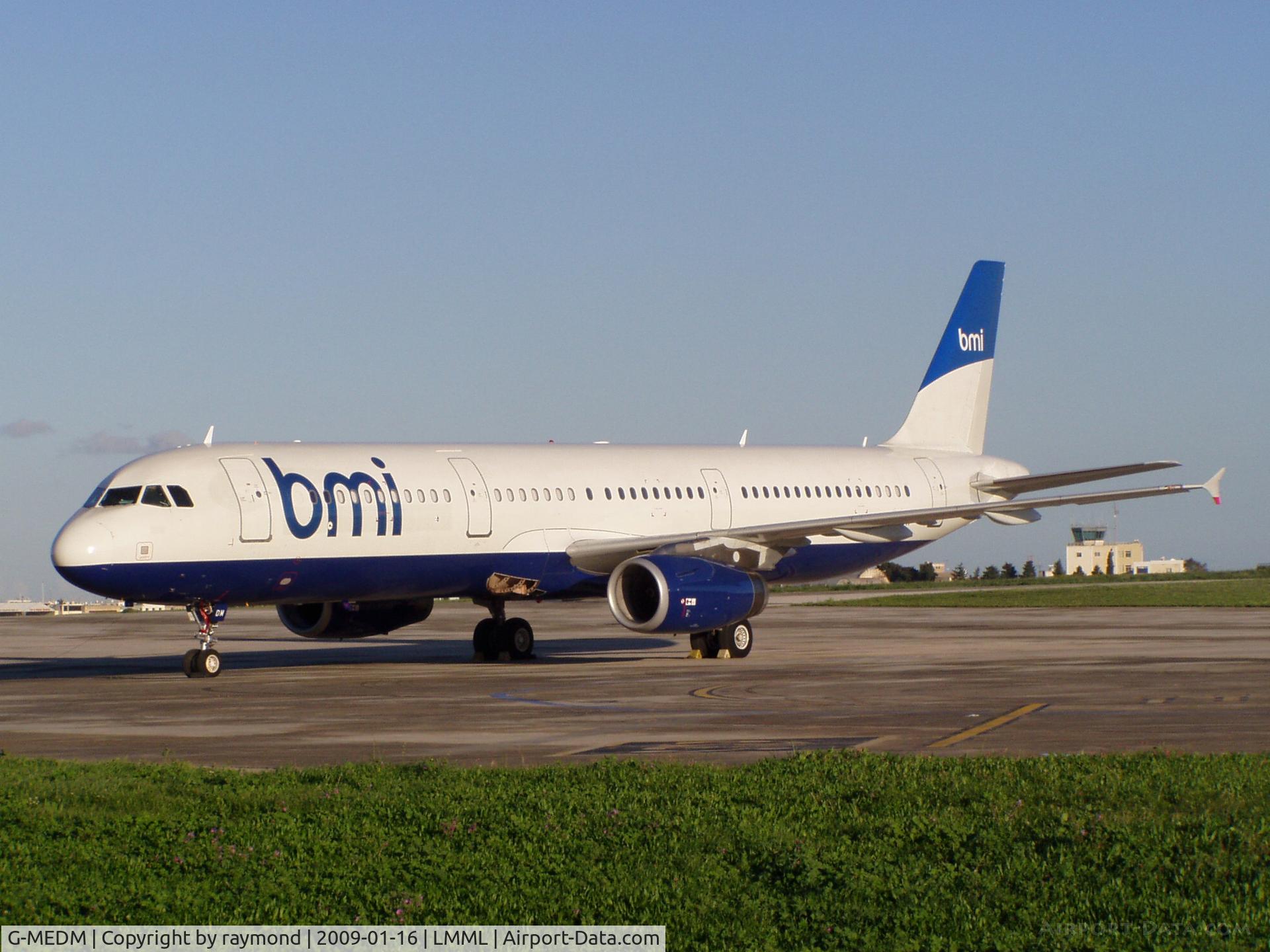 G-MEDM, 2006 Airbus A321-231 C/N 2799, A321 G-MEDM of BMI doing engine runs after 'C'Check by Lufthansa Technik in Malta.
