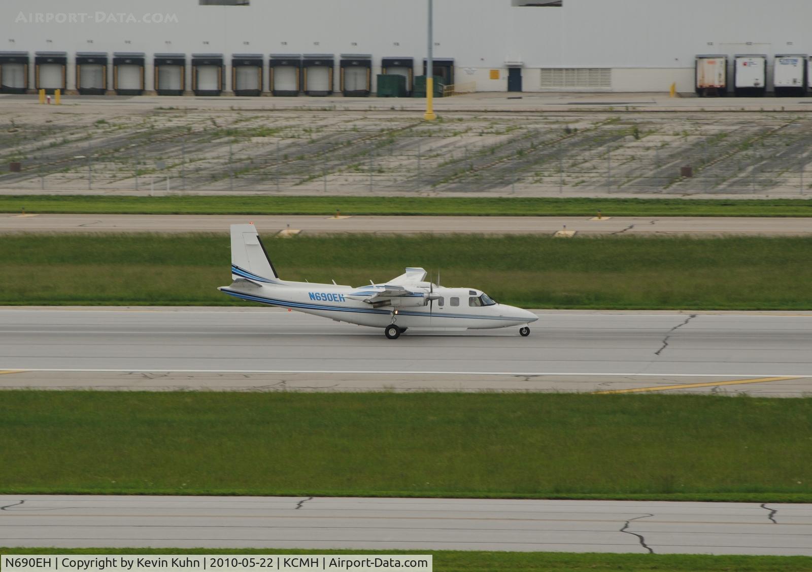 N690EH, 1975 Rockwell International 690A Turbo Commander C/N 11309, Echo Hotel was flying what I assume were photomapping flights out of KCMH for quite a while.