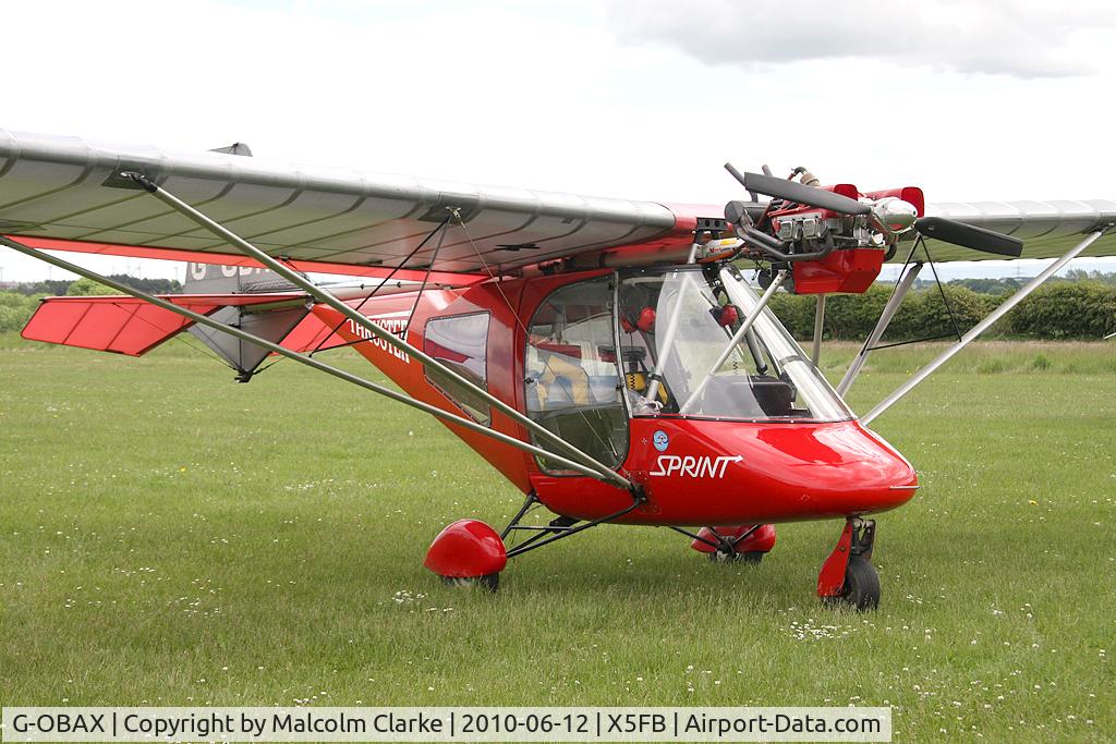 G-OBAX, 2001 Thruster T600N 450 JAB C/N 0051-T600N-053, Thruster T600N 450 JAB at Fishburn Airfield in June 2010.