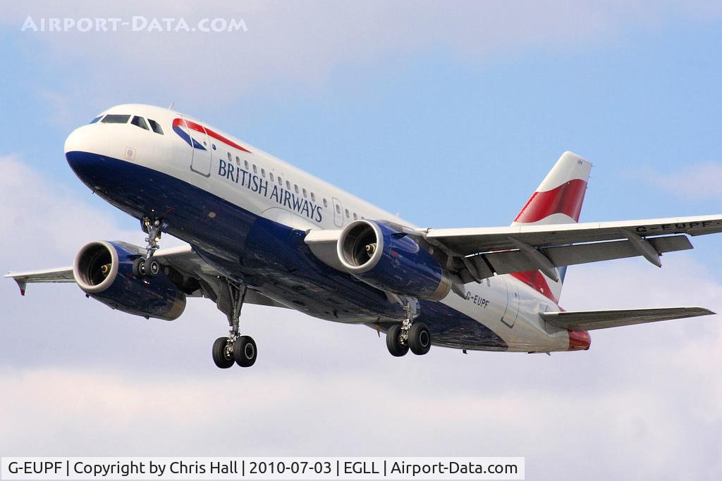 G-EUPF, 2000 Airbus A319-131 C/N 1197, British Airways