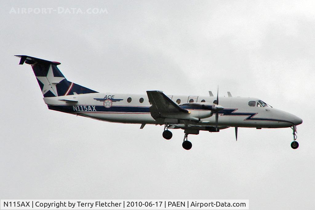 N115AX, 1988 Beech 1900C C/N UC-2, Alaska Central Express (ACE) 1988 Beech 1900C, c/n: UC-2 landing at Kenai