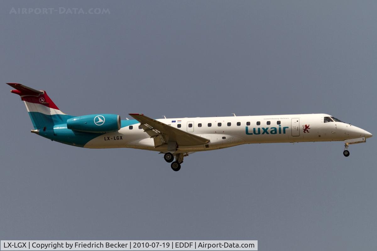 LX-LGX, 1999 Embraer EMB-145LU (ERJ-145LU) C/N 145147, short final RW07R