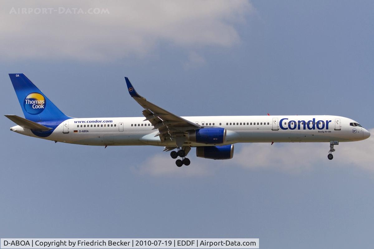 D-ABOA, 1998 Boeing 757-330 C/N 29016, short final RW07R