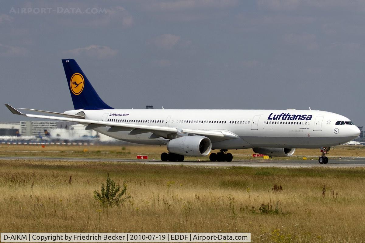 D-AIKM, 2008 Airbus A330-343X C/N 913, departing via RW18W
