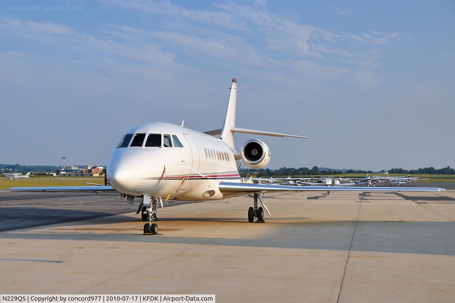 N229QS, 2001 Dassault Falcon 2000 C/N 129, Seen at KFDK on 7/17/2010