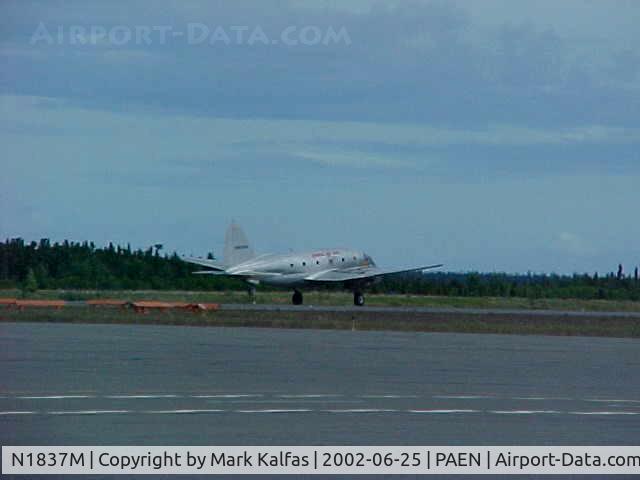 N1837M, 1944 Curtiss C-46F Commando C/N 22388, Everts Air Fuel, Curtiss Wright C-46F, N1837M departing RWY 1L PAEN (Kenai, AK).