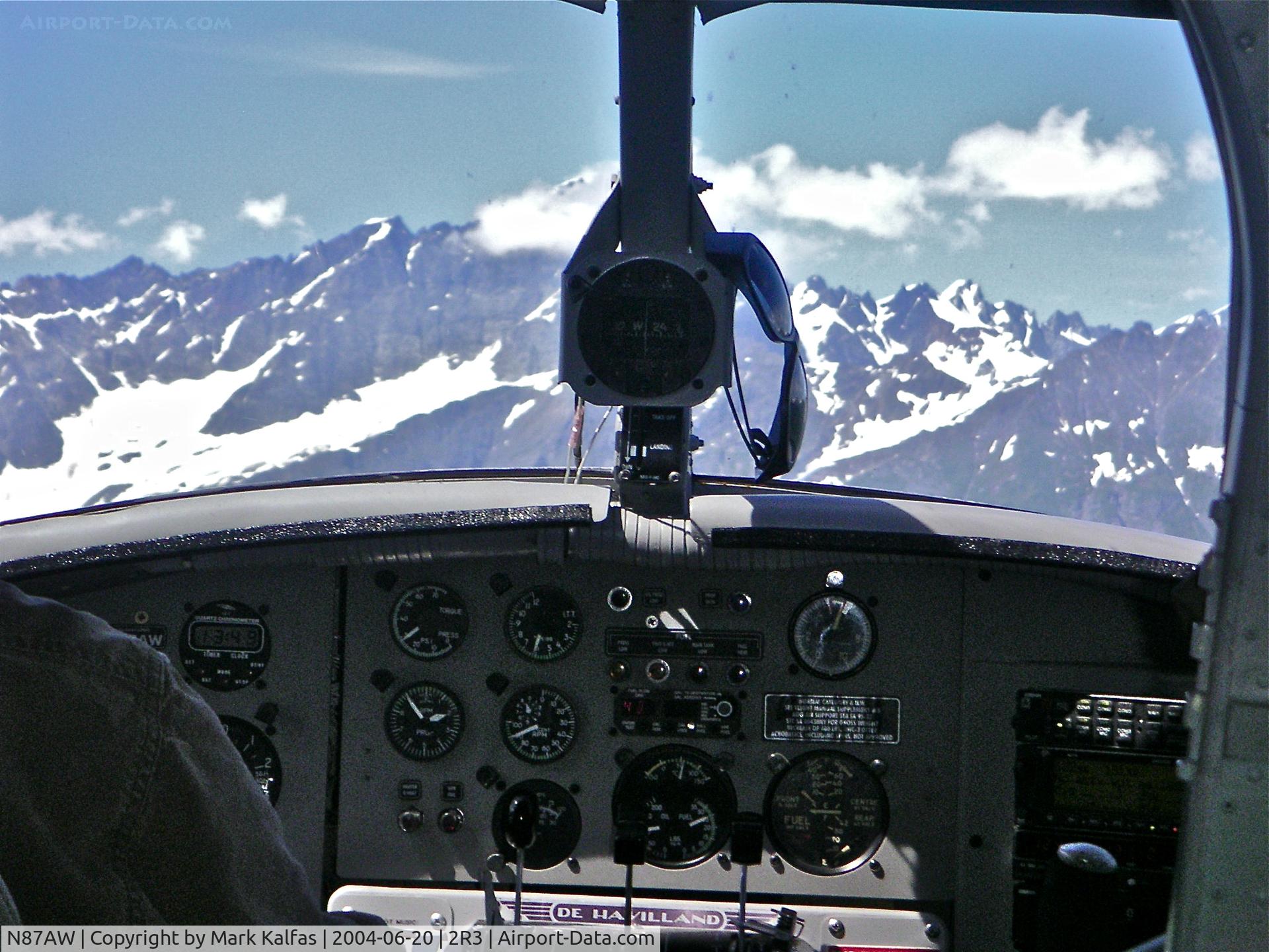 N87AW, 1954 De Havilland Canada DHC-3 Otter C/N 52, Alaska West Air Dehavilland DHC-3, N87AW on approach to Wolverine Creek, AK from 2R3 (Island Lake-Kenai, AK).
