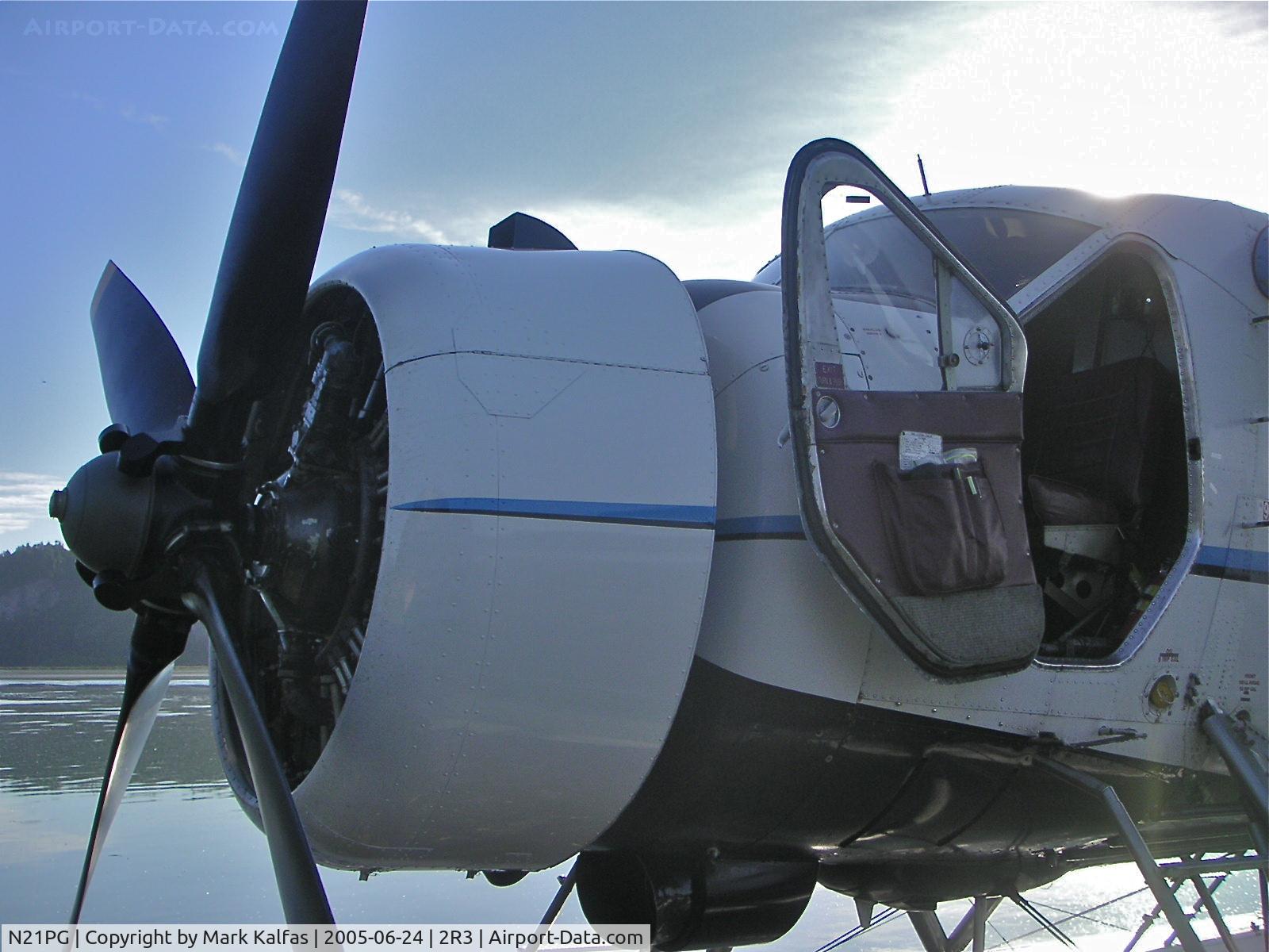 N21PG, 1958 De Havilland Canada U-1A Otter (DHC-3) C/N 310, Alaska West Air Dehavilland DHC-3, N21PG docked at 2R3 (Island Lake-Kenai, AK).