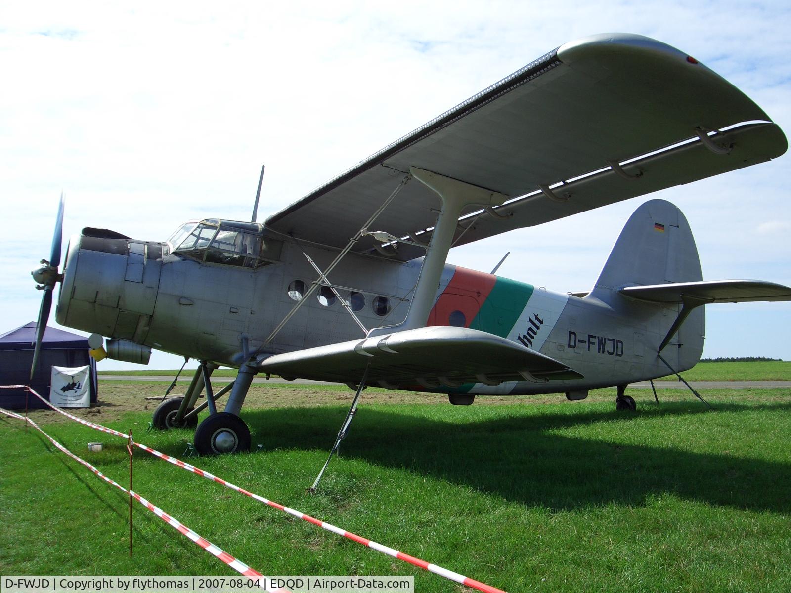 D-FWJD, 1969 Antonov An 2 C/N 1G98-51, D-FWJD Bayreuth Airport