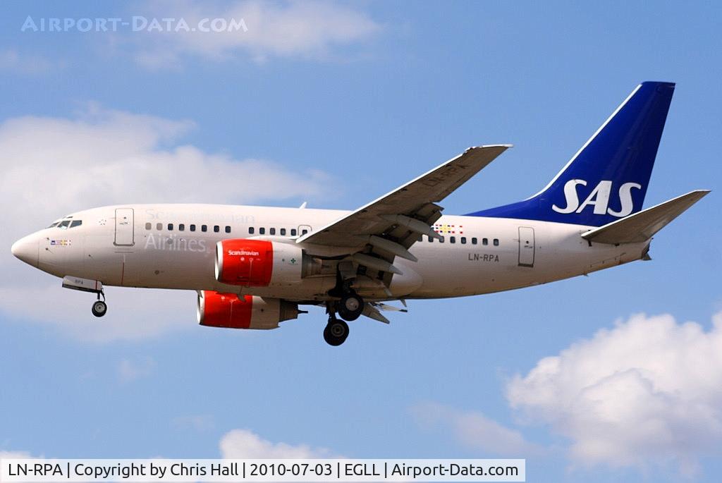 LN-RPA, 1998 Boeing 737-683 C/N 28290, Scandinavian Airlines