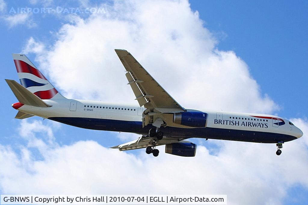 G-BNWS, 1992 Boeing 767-336 C/N 25826, British Airways