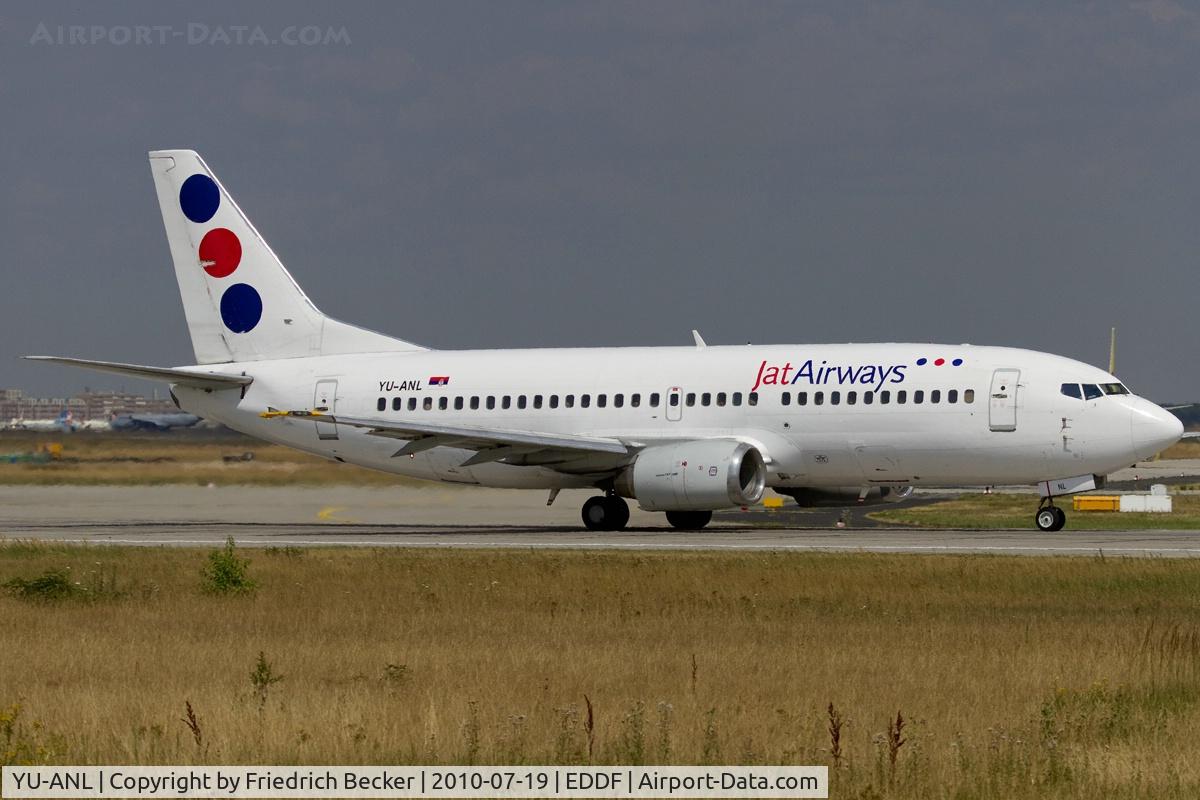 YU-ANL, 1986 Boeing 737-3H9 C/N 23716/1321, departing via RW18W