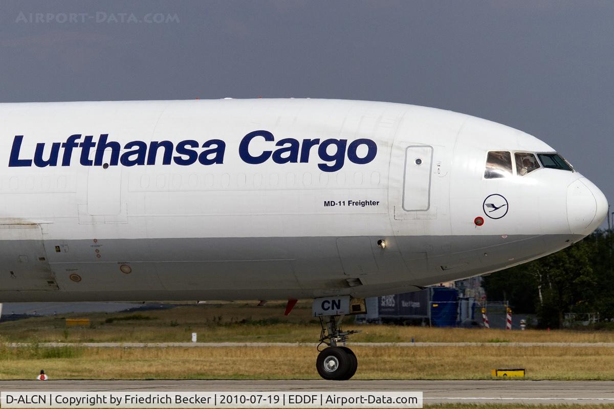 D-ALCN, 2001 McDonnell Douglas MD-11F C/N 48806, departing via RW18W