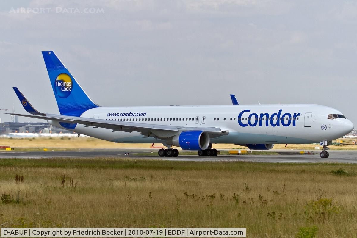 D-ABUF, 1994 Boeing 767-330/ER C/N 26985, departing via RW18W