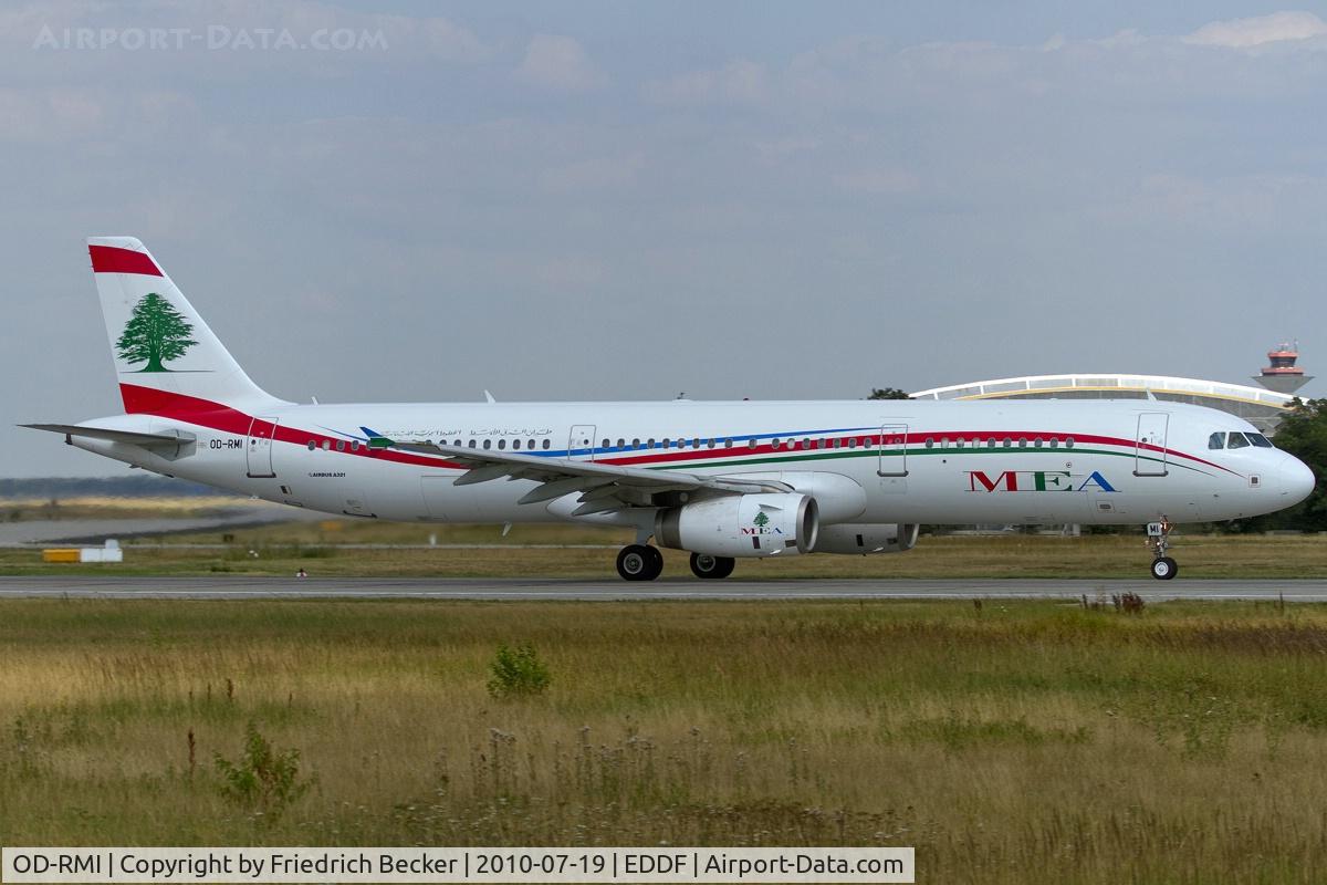 OD-RMI, 2003 Airbus A321-231 C/N 1977, departing via RW18W