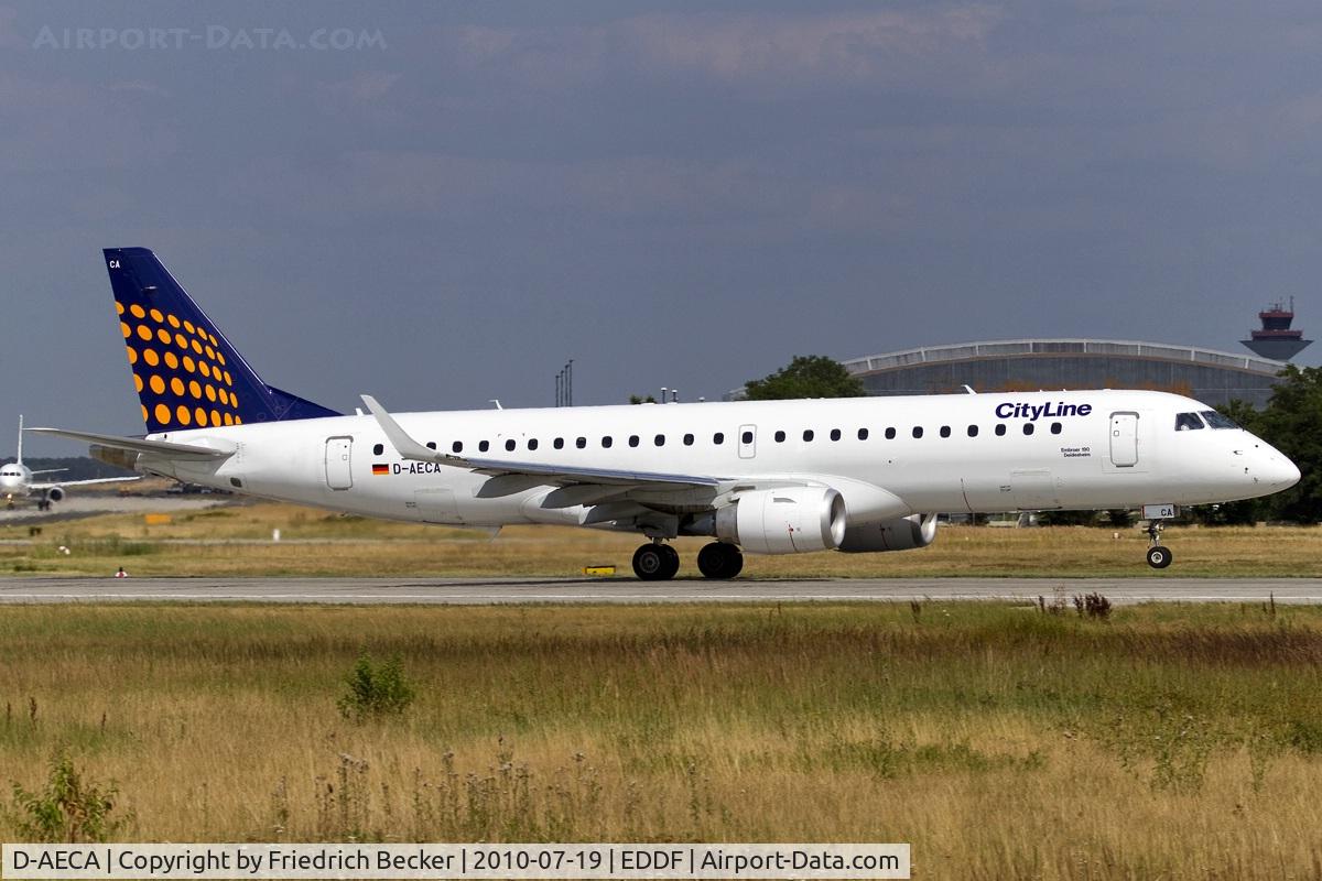 D-AECA, 2009 Embraer 190LR (ERJ-190-100LR) C/N 19000327, departing via RW18W