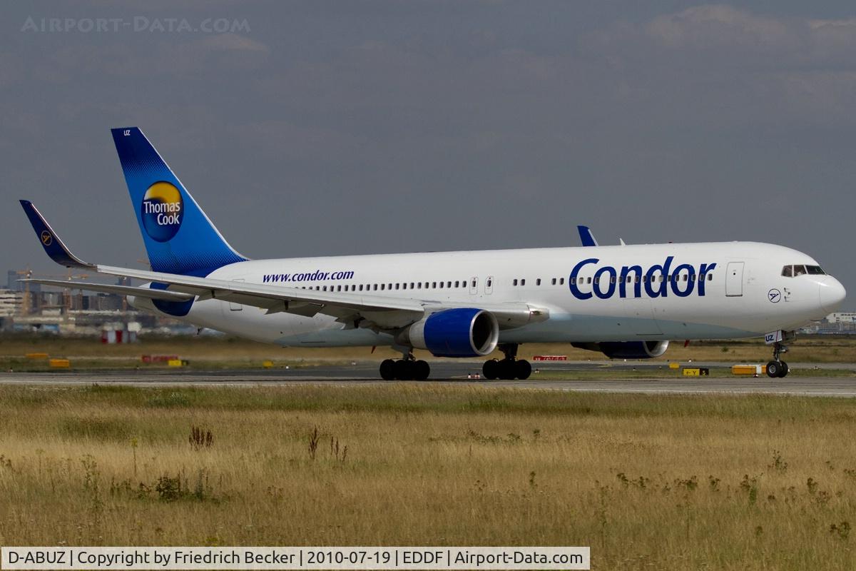 D-ABUZ, 1991 Boeing 767-330/ER C/N 25209, departing via RW18W
