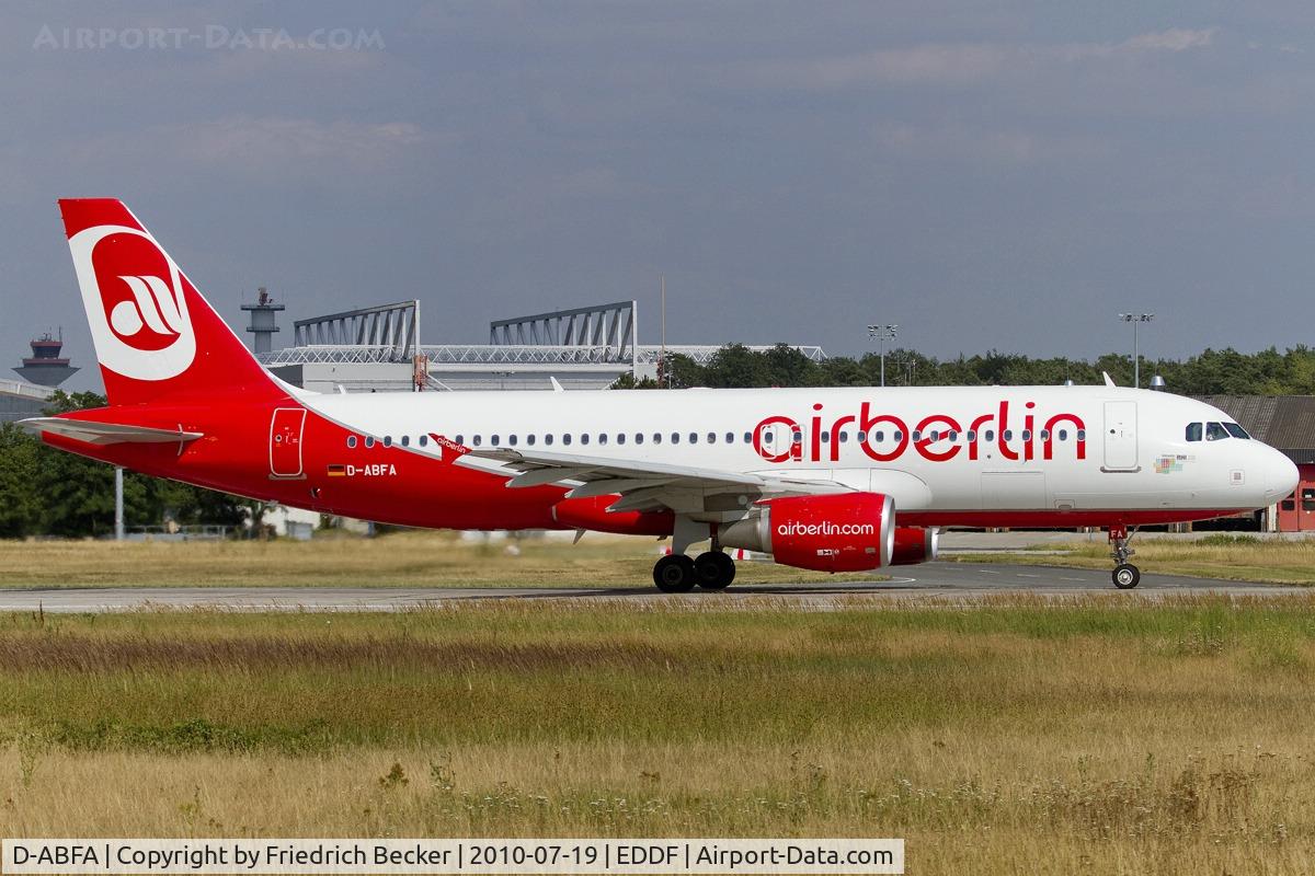 D-ABFA, 2009 Airbus A320-214 C/N 4101, departing via RW18W
