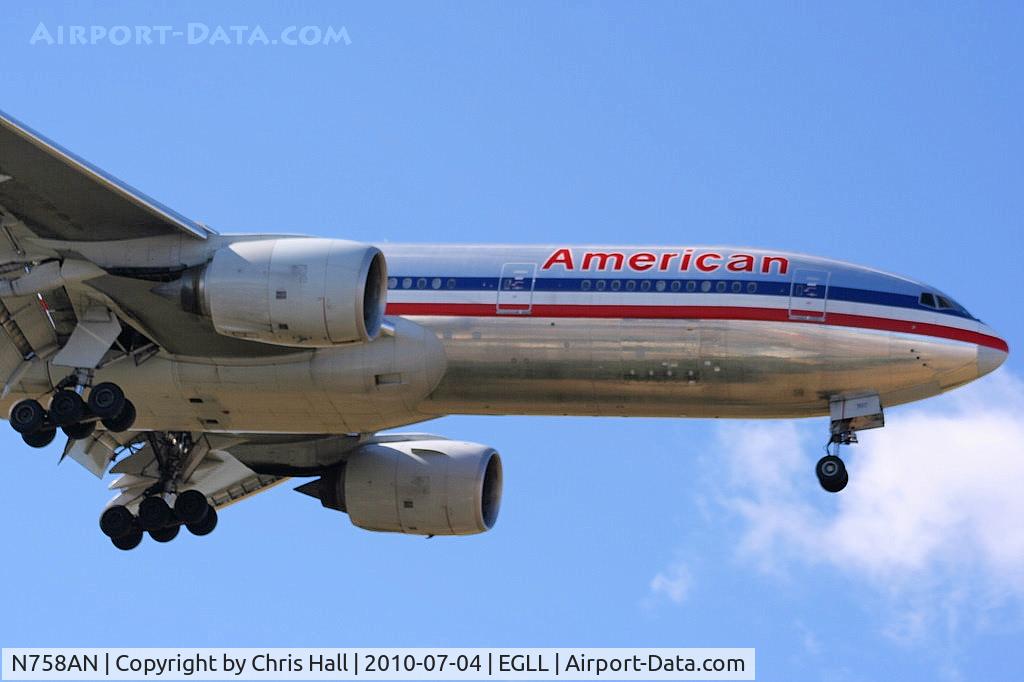 N758AN, 2001 Boeing 777-223 C/N 32637, American Airlines