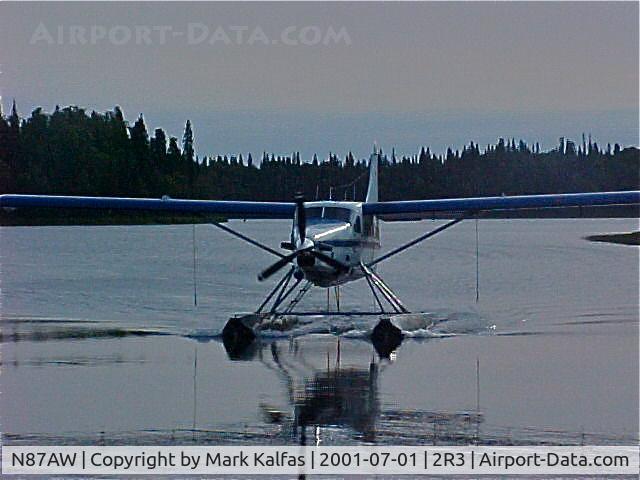 N87AW, 1954 De Havilland Canada DHC-3 Otter C/N 52, Alaska West Air Dehavilland DHC-3, N87AW arriving 2R3 (Island Lake-Kenai, AK).