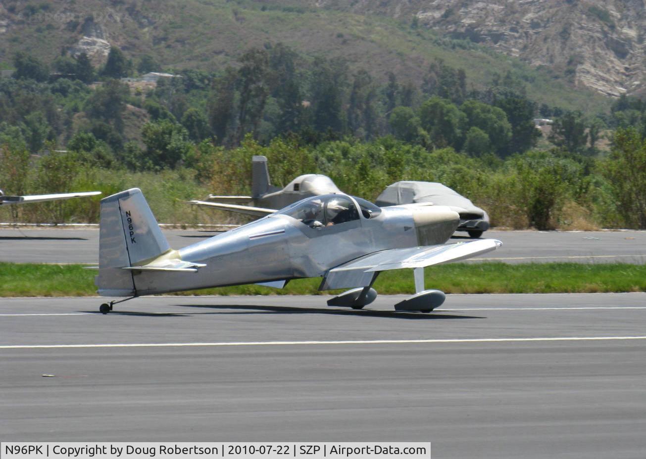 N96PK, 2007 Vans RV-6 C/N 60581, 2007 Cavallo SPECIAL  modified VAN's RV-6.2, Aero Sport Power IO-360 B1B 180+ Hp, landing roll Rwy 22