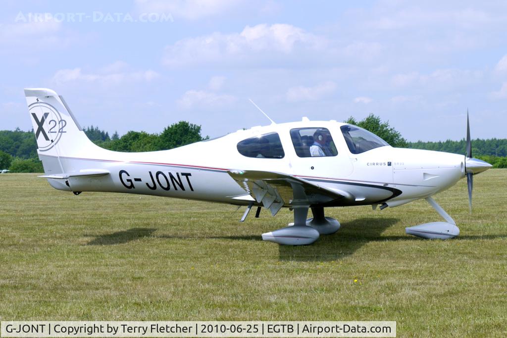 G-JONT, 2010 Cirrus SR22 G3-X C/N 3599, Cirrus SR22 visitor to AeroExpo 2010