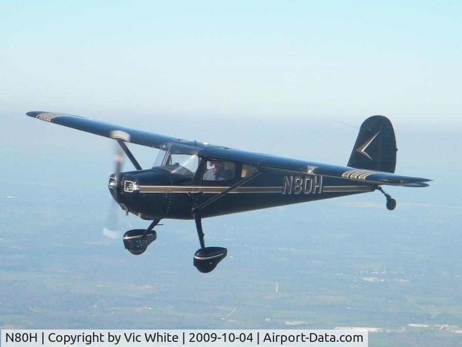 N80H, 1950 Cessna 140A C/N 15387, Enroute KJKA Gulf Shores AL - KSAT San Antonio TX