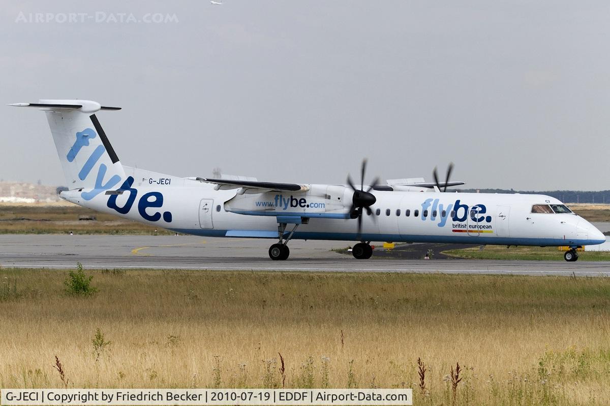 G-JECI, 2005 De Havilland Canada DHC-8-402Q Dash 8 C/N 4105, departing via RW18W