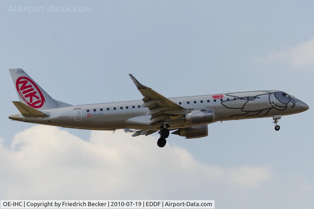 OE-IHC, 2010 Embraer 190LR (ERJ-190-100LR) C/N 19000349, on final RW07R