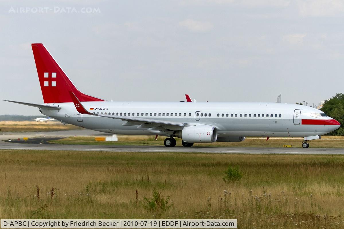 D-APBC, 2004 Boeing 737-8BK C/N 33016, departing via RW18W