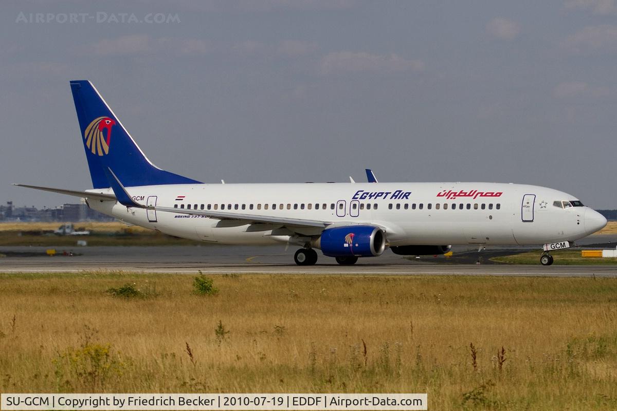 SU-GCM, 2006 Boeing 737-866 C/N 35558, departing via RW18W