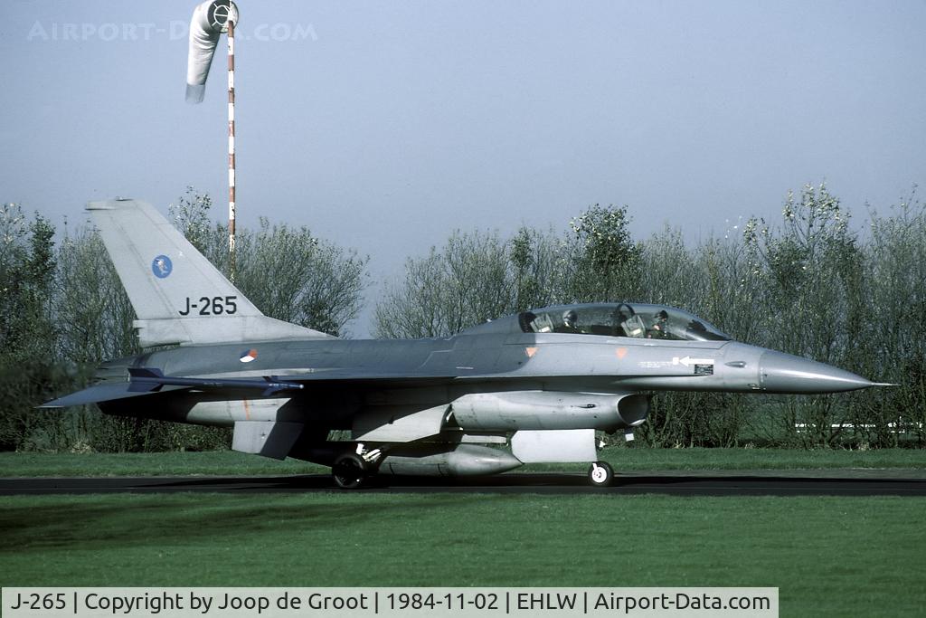 J-265, Fokker F-16B Fighting Falcon C/N 6E-7, In the early days of F-16 operation TCA did the conversion of Starfighter pilots to the F-16.