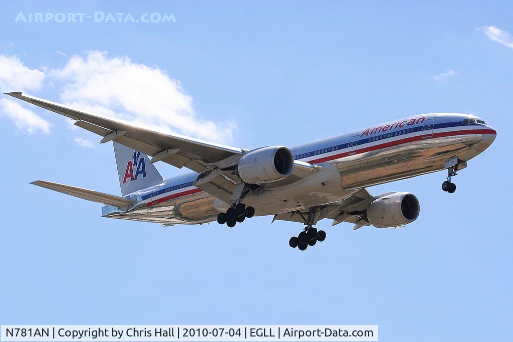 N781AN, 2000 Boeing 777-223 C/N 29586, American Airlines
