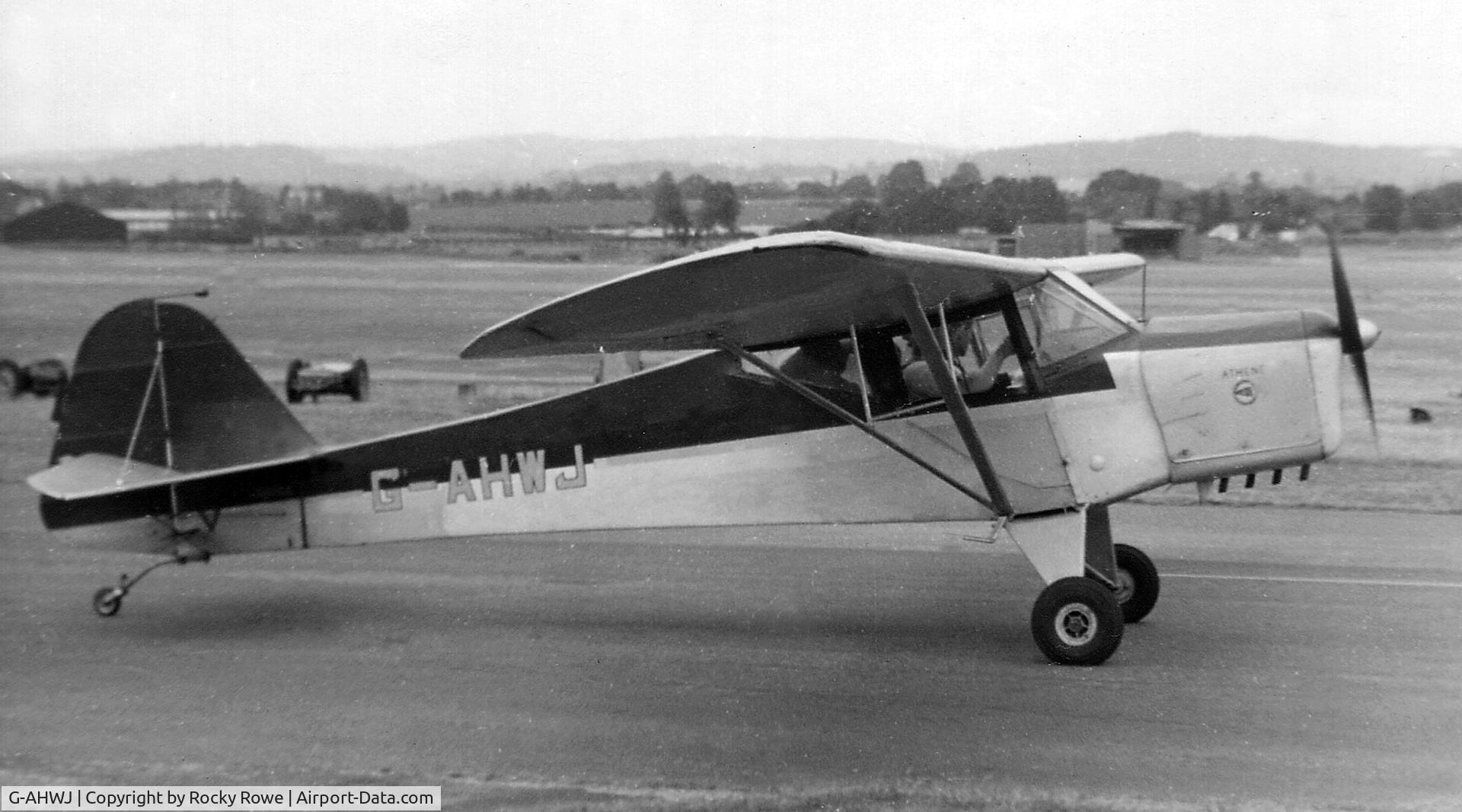 G-AHWJ, 1942 Taylorcraft Auster Plus D C/N 165, Photographed at Exeter,UK arround 1962