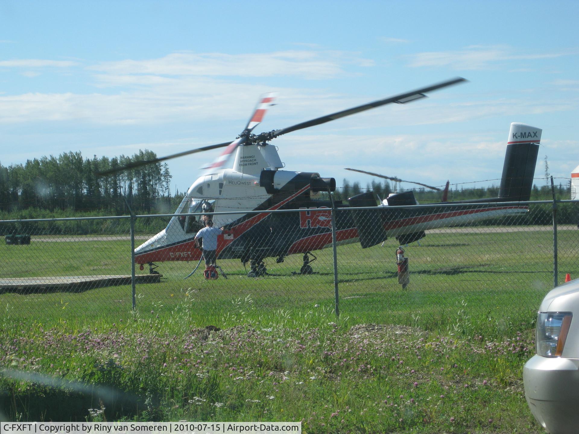 C-FXFT, 1994 Kaman K-1200 K-Max C/N A94-0007, Seen at airport in Rainbow Lake in Northern Alberta on July 15, 2010