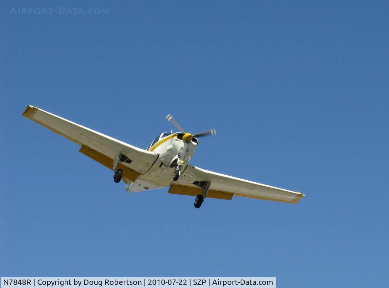 N7848R, 1968 Beech V35A Bonanza C/N D-8904, 1968 Beech V35A BONANZA, Continental IO-550 300 Hp upgrade, on final Rwy 22